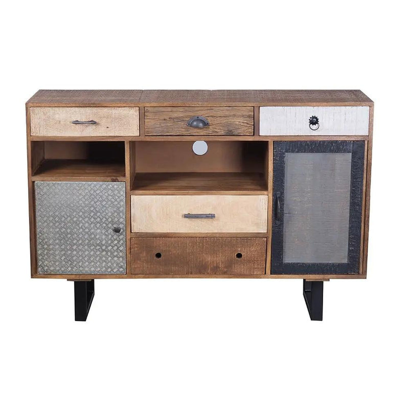 Rustic 2 Drawer Kitchen Island - Multi by HouseOfZazla