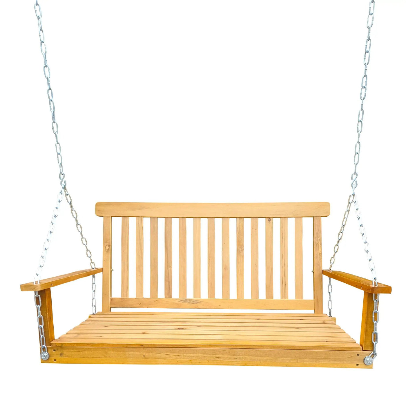 Front Porch Swing With Armrests For Outdoor Patio, Garden Yard, Backyard Or Sunroom by Unique Piece Furniture