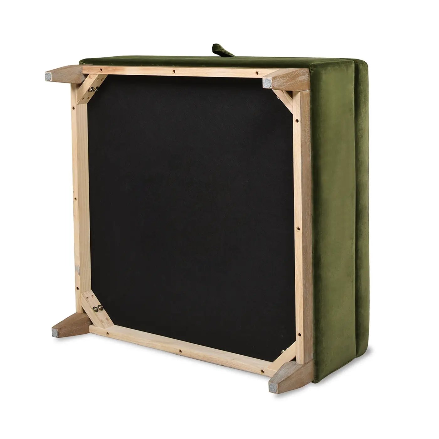 Knox - Square Storage Cocktail Ottoman - Olive Green by Unique Piece Furniture