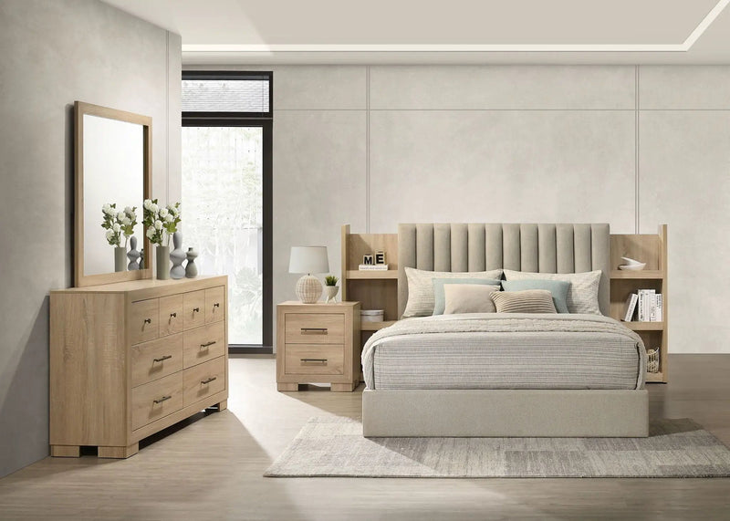 Arielle 4-piece Eastern King Bedroom Set Light Oak by Unique Piece Furniture