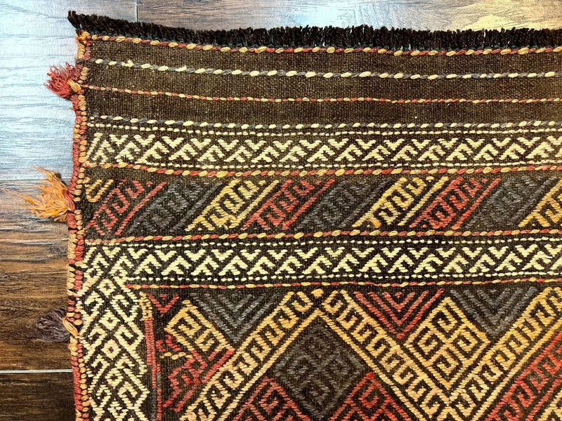 Tribal Runner Rug 2x8, Pakistani Turkoman Runner, Wool Handmade Vintage Rug by Jewel Rugs
