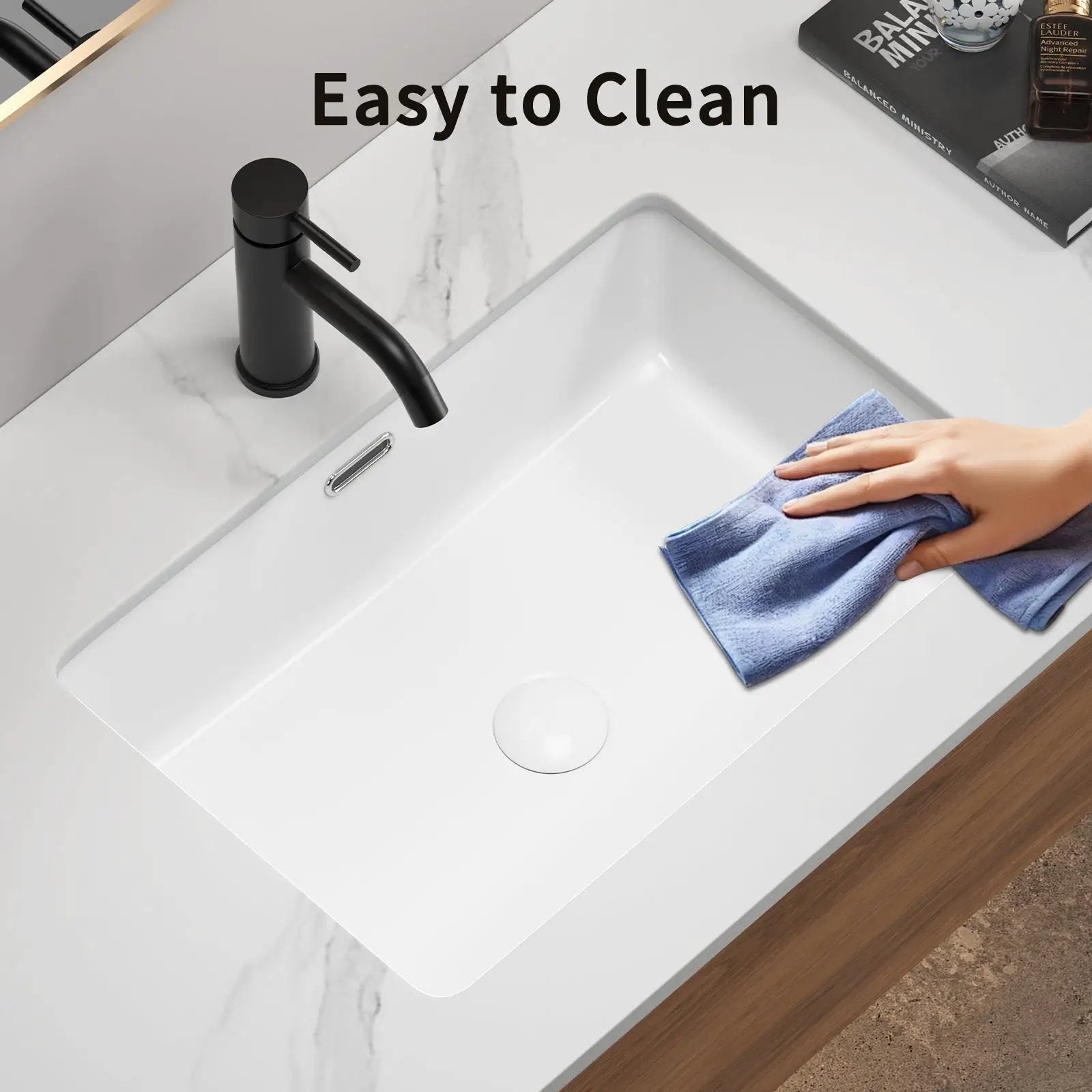Rectangular Undermount Bathroom Sink by HouseOfZazla