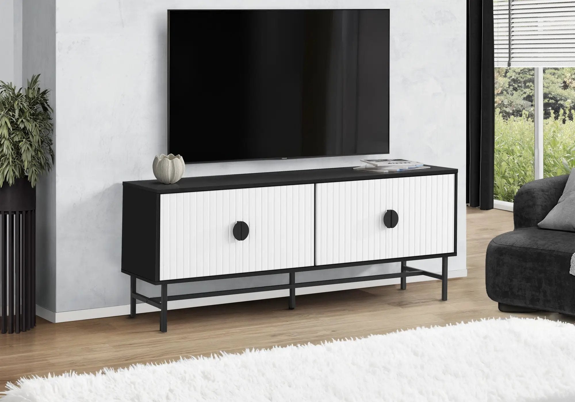 TV Stand, Console, Media Entertainment Center, Storage Cabinet, And Contemporary & Modern by Unique Piece Furniture
