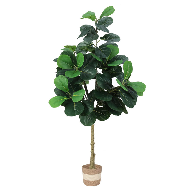 Artificial Fiddle Leaf Fig Tree 5.5FT with Planter by HouseOfZazla