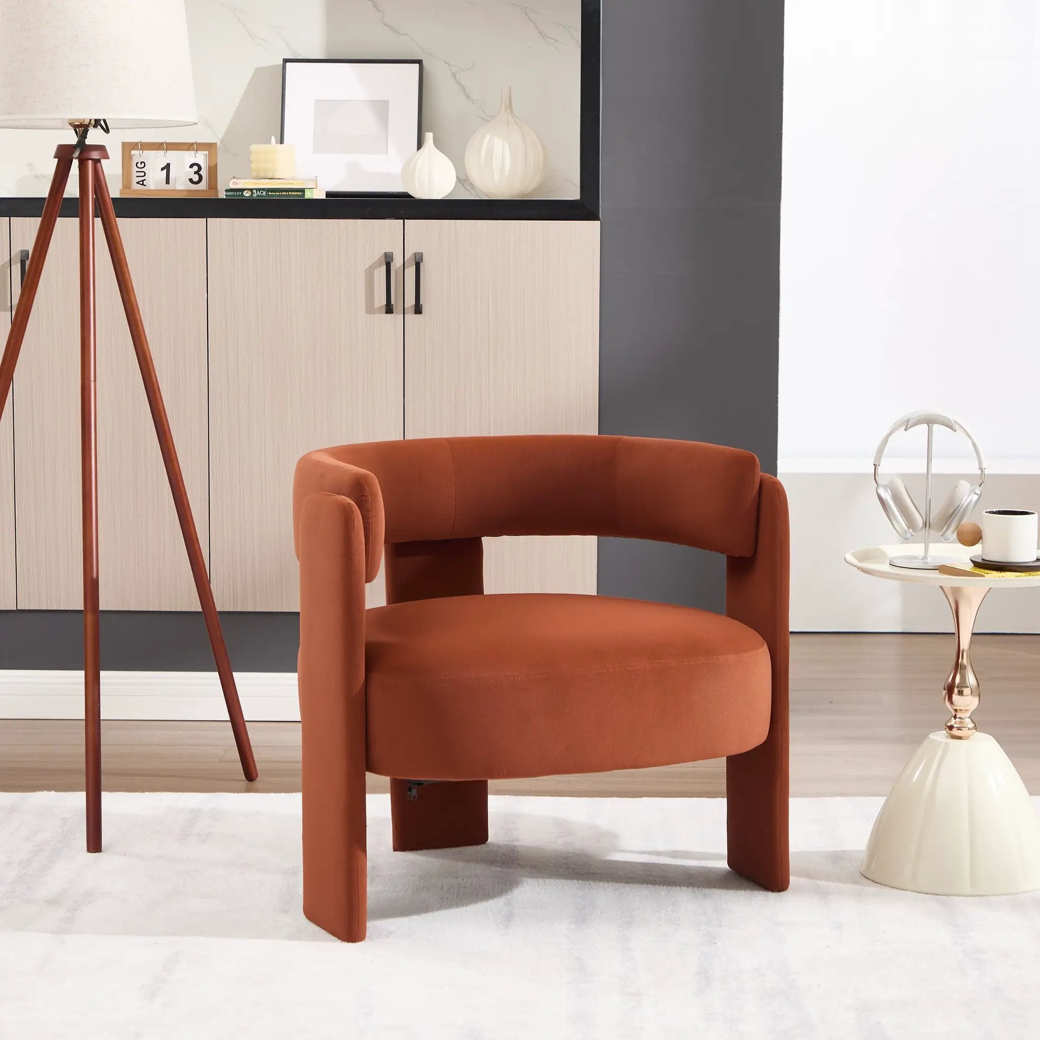 Accent Chair for Living Room, Velvet Comfy Single Sofa Chair by HouseOfZazla