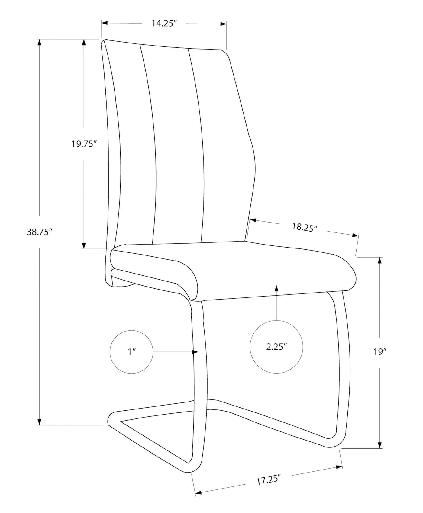 Dining Chair, Side Upholstered For Dining Room, Contemporary & Modern (Set of 2) by Unique Piece Furniture