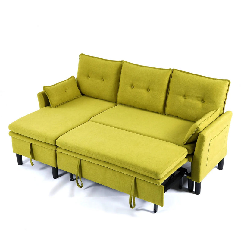 L-Shaped Reversible Chaise Sectional Sofa With Storage by HouseOfZazla