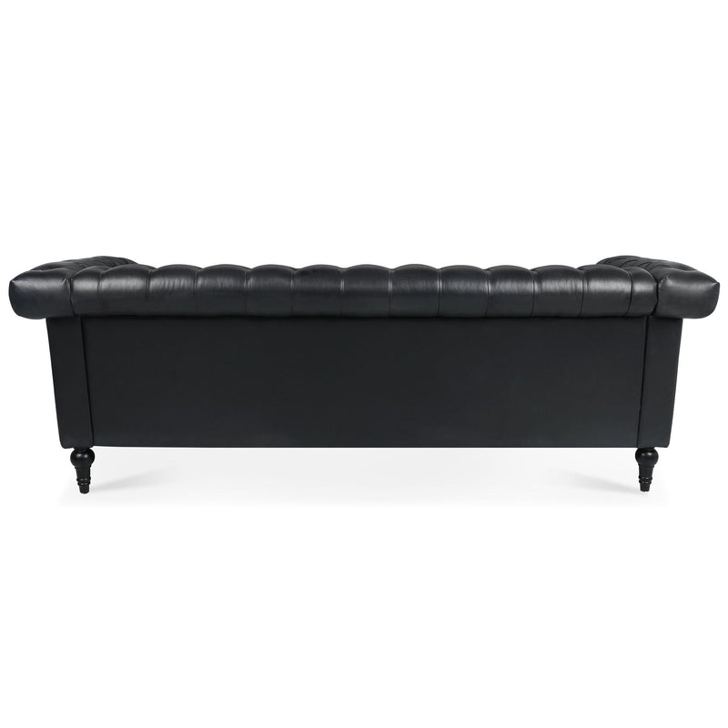 Traditional Square Arm Removable Cushion 3 Seater Sofa by Unique Piece Furniture