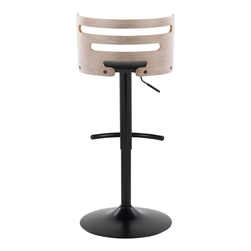 Cosi - Mid Century Modern Adjustable Barstool, Swivel With Rounded T Footrest (Set of 2) by Unique Piece Furniture