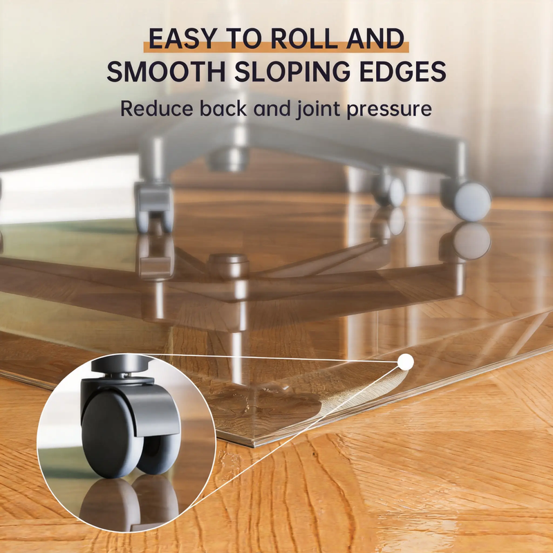 Tempered Glass Beveled Edge Chair Mat by HouseOfZazla