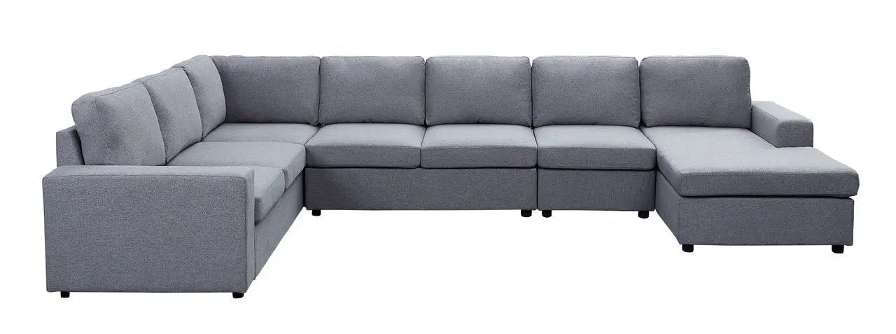Hayden - 7 Seat Reversible Modular Sectional Sofa Chaise by HouseOfZazla