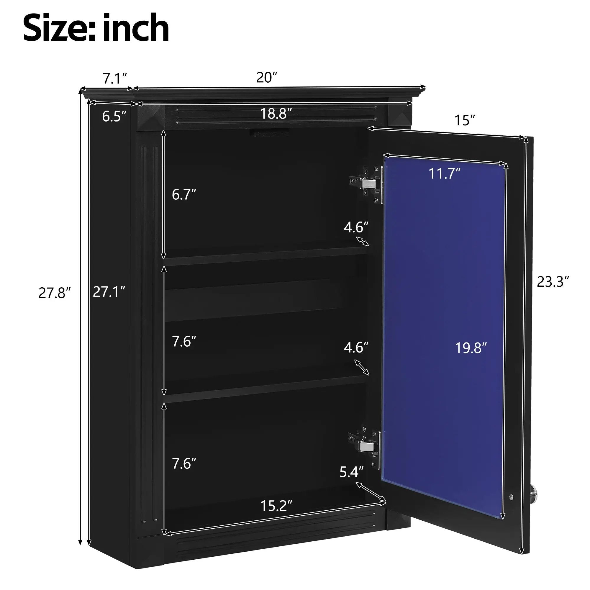 Wall Mounted Bathroom Storage Medicine Cabinet For Over Toilet With Mirror by Unique Piece Furniture