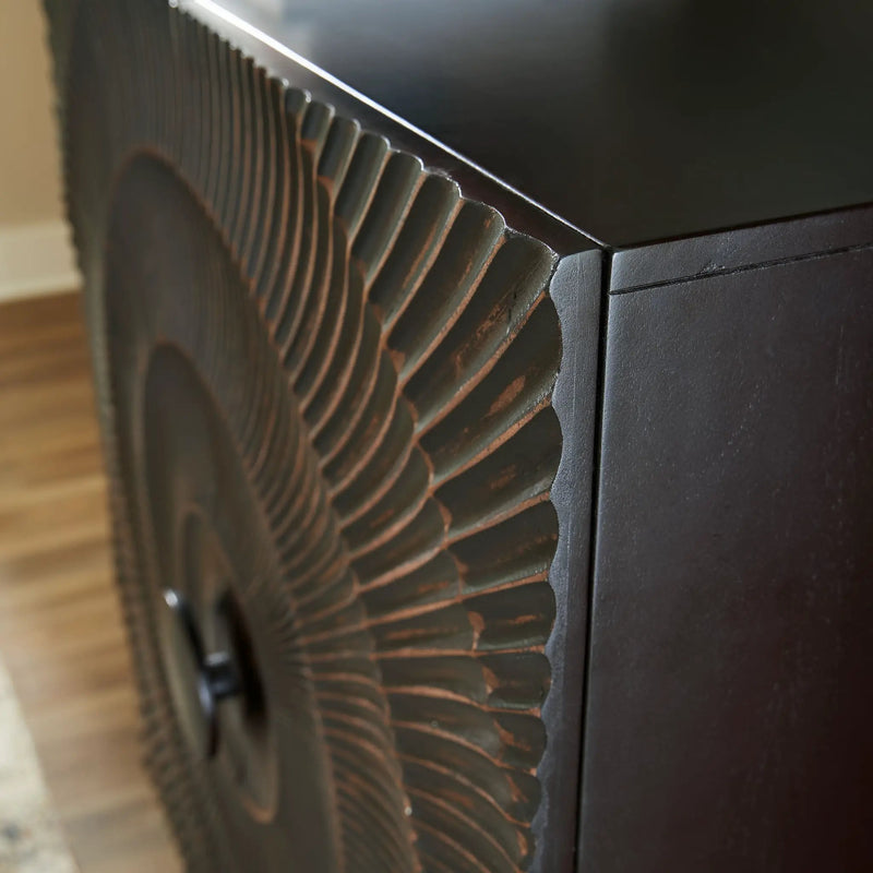 Fosterman - Accent Cabinet - Distressed Black by Unique Piece Furniture