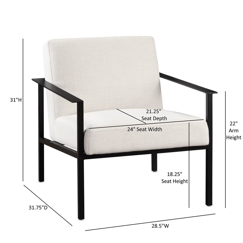 Millie - Stationary Accent Chair - Off White by HouseOfZazla