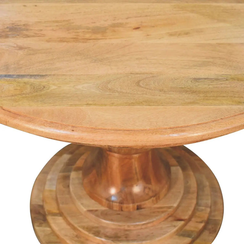 Round Turned Dining Table - Oak by HouseOfZazla