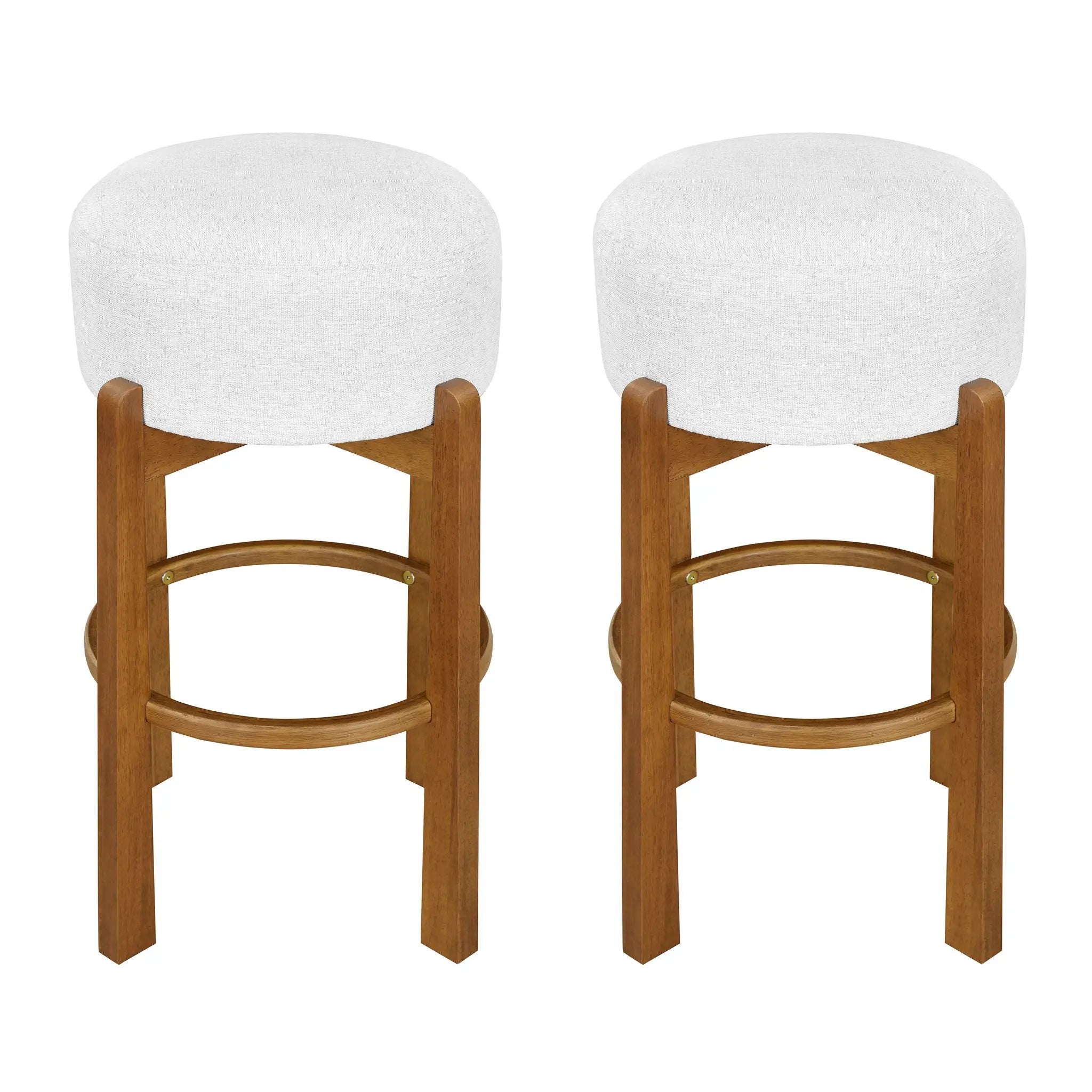 Vera Indoor Wooden Upholstered Barstool by HouseOfZazla