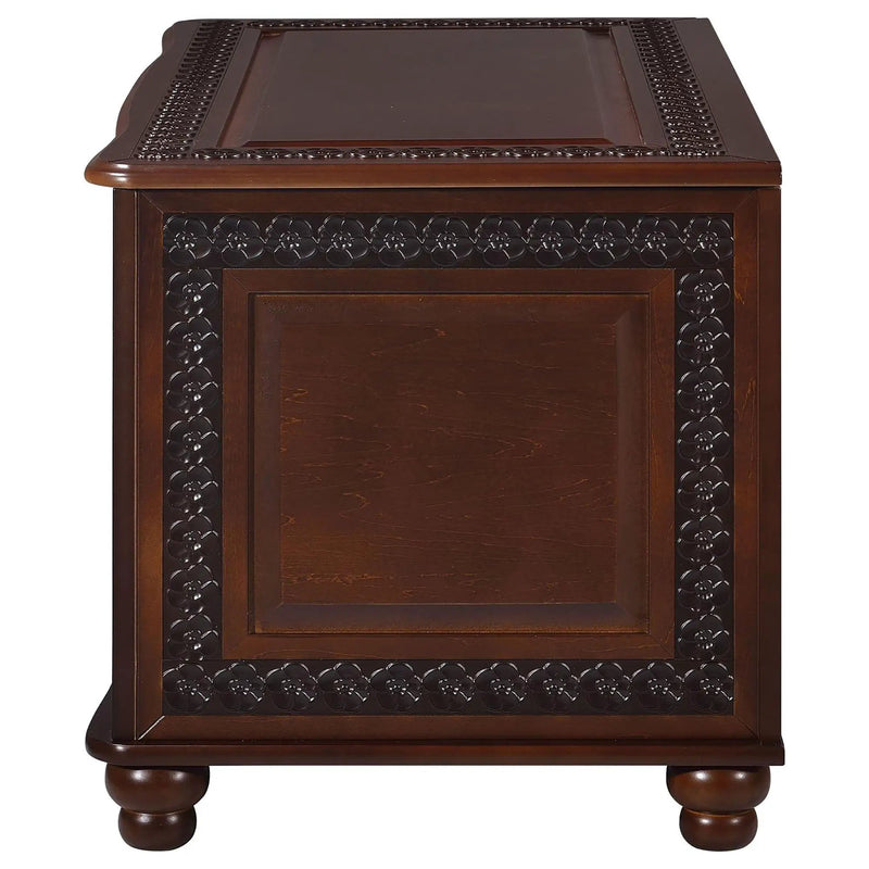 Ornate - Deep Flip Open Storage Cedar Chest With Cedar Lining - Brown by HouseOfZazla