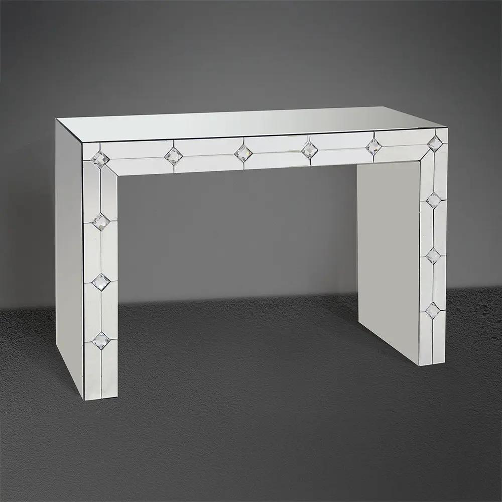 Hessa - Console Table - Mirrored & Faux Rhinestone by Unique Piece Furniture