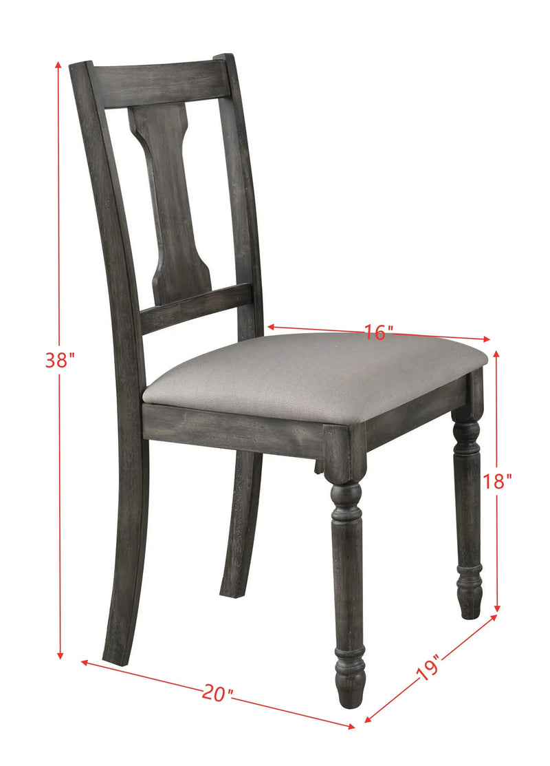 Wallace - Side Chair (Set of 2) - Tan / Weathered Gray by Unique Piece Furniture