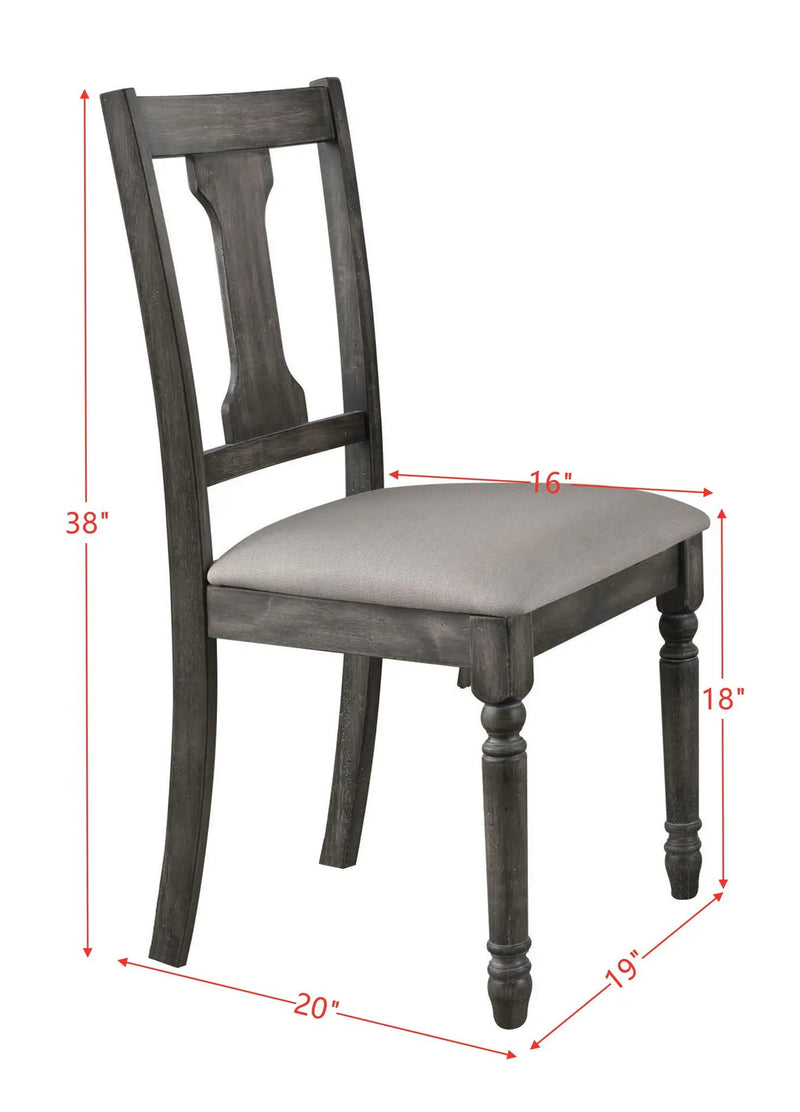 Wallace - Side Chair (Set of 2) - Tan / Weathered Gray by HouseOfZazla
