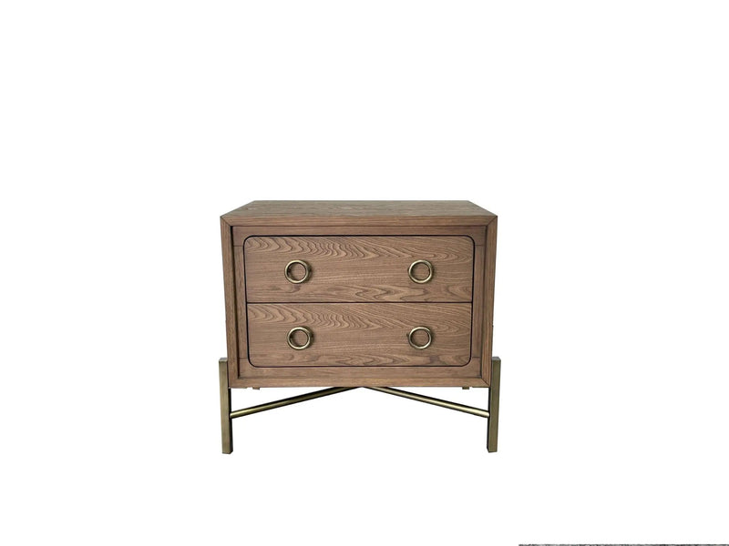 2 Drawer Nightstand With USB - Latte by Unique Piece Furniture