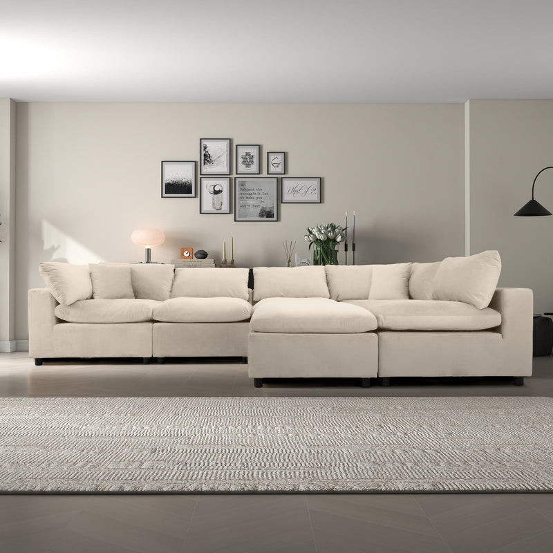 Hayward - Modular Sectional Sofa - Ivory by HouseOfZazla