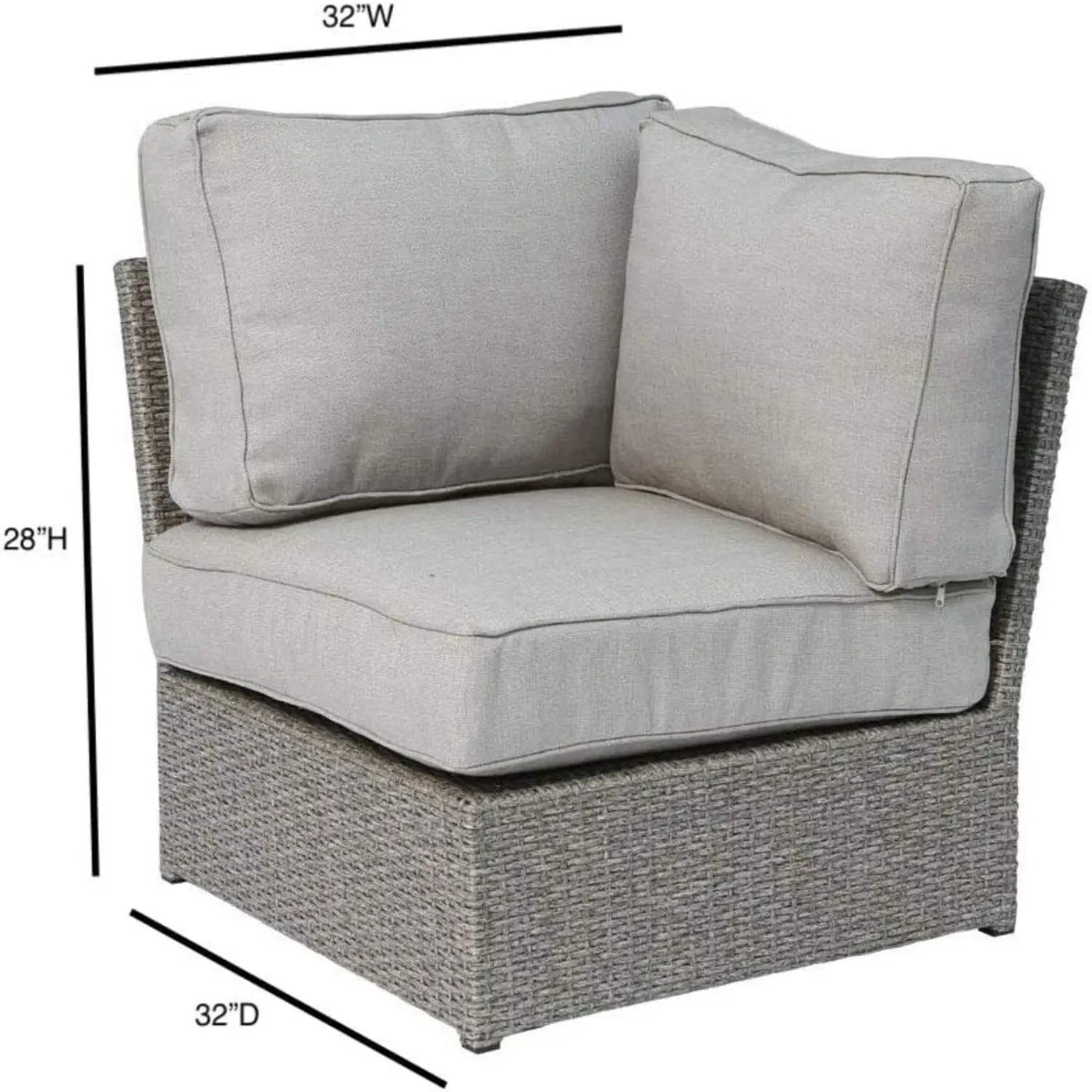Shick - Corner Wedge Patio Chair With Cushions by HouseOfZazla