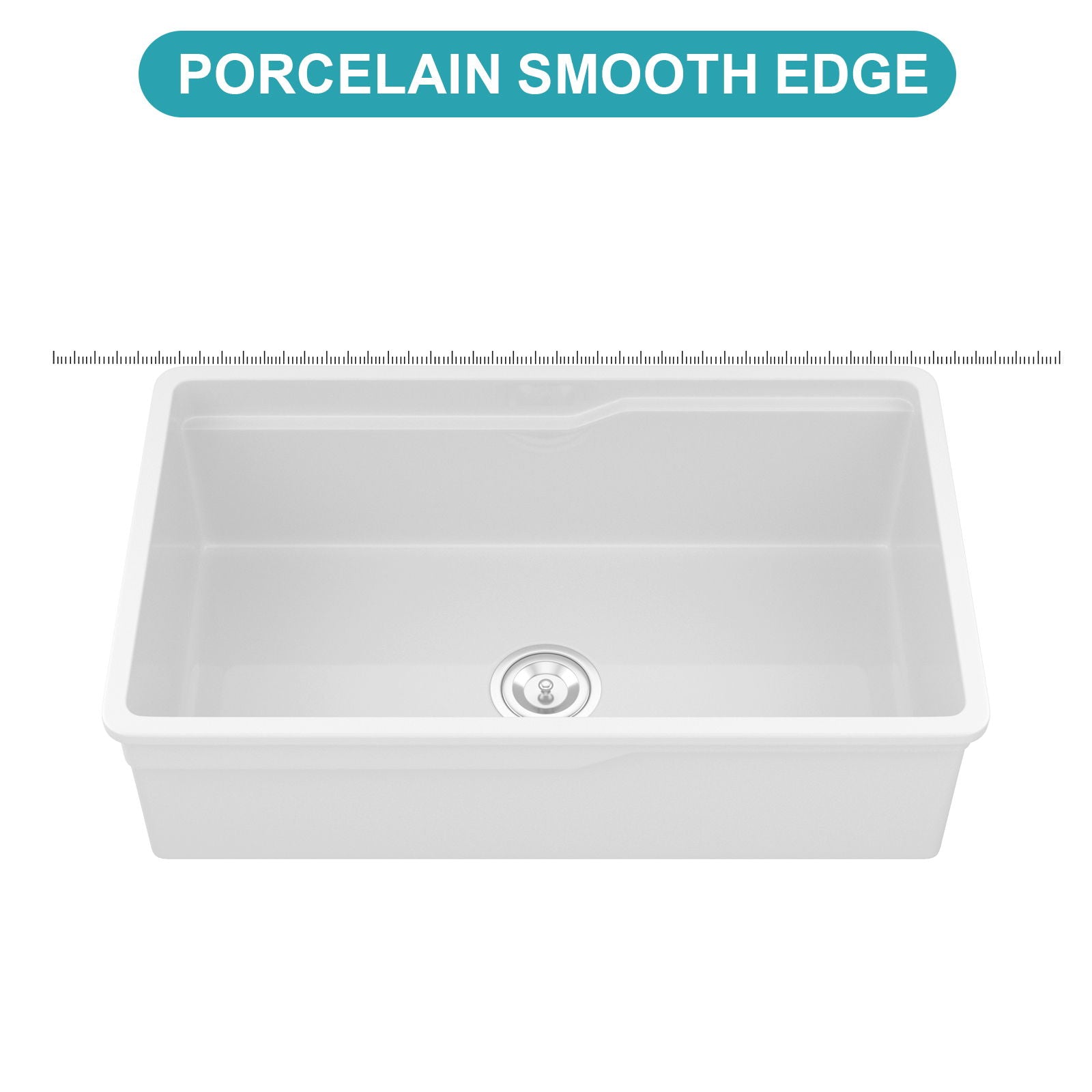 Undermount Workstation Single Bowl Porcelain Ceramic Kitchen Sink by HouseOfZazla