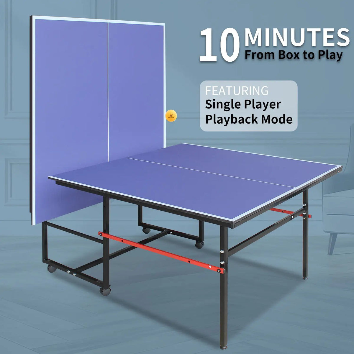 8ft Mid-Size Table Tennis Table Set by HouseOfZazla