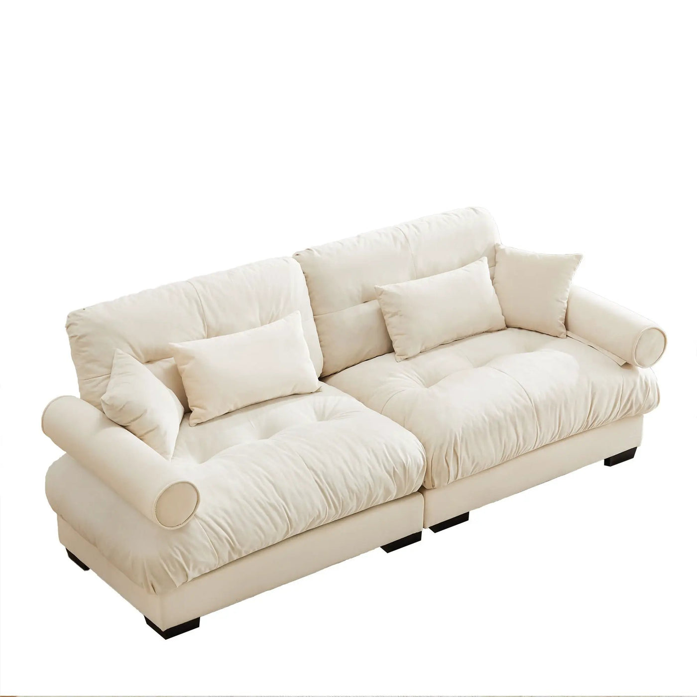 Modern Oversize Sofa With Cloud Like Comfort, Featuring Waist And Throw Pillows by Unique Piece Furniture