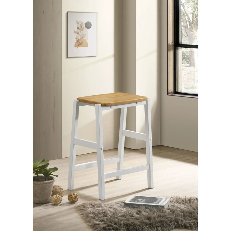 Cowichan - Backless Counter Stool (Set of 2) - White by HouseOfZazla