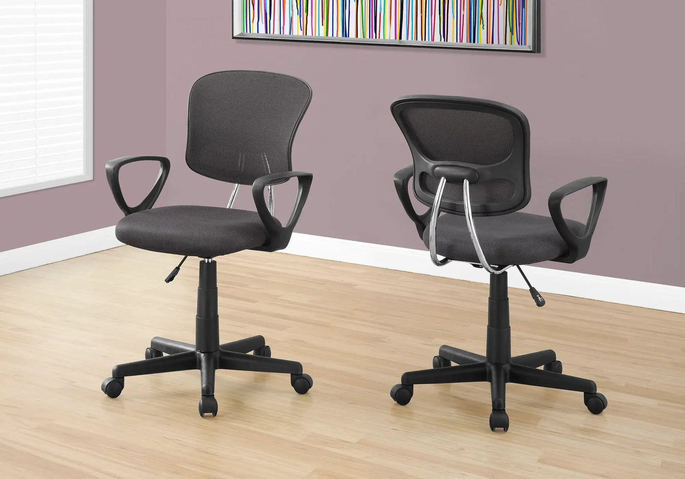 Office Chair, Adjustable Height, Swivel Ergonomic, Armrests, Contemporary by Unique Piece Furniture