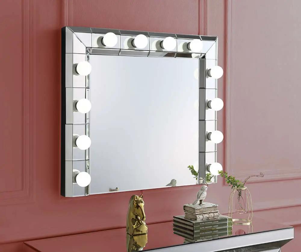Dominic - 28" Accent Mirror - Mirrored by Unique Piece Furniture