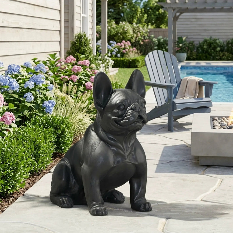 Outdoor French Bulldog Garden Sculpture by HouseOfZazla
