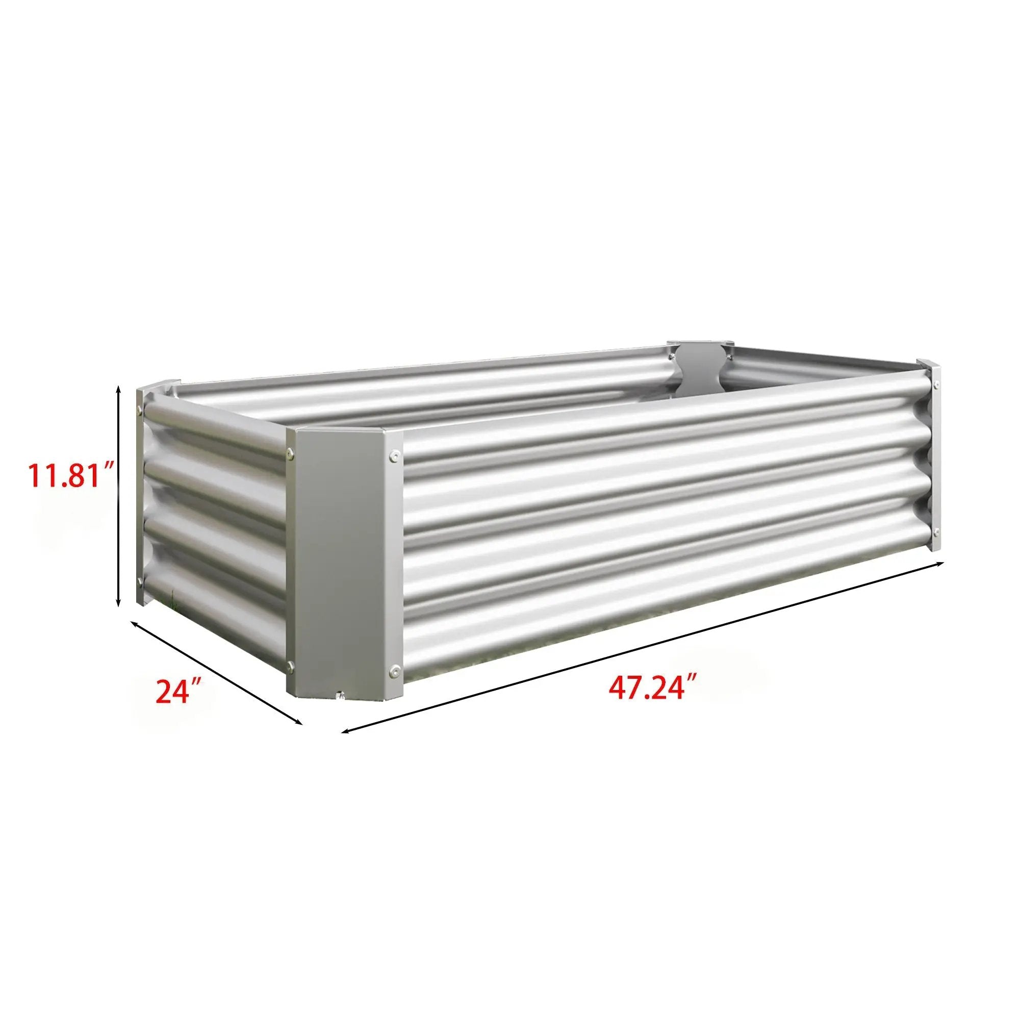 Metal Raised Garden Bed 4x2x1 ft by HouseOfZazla