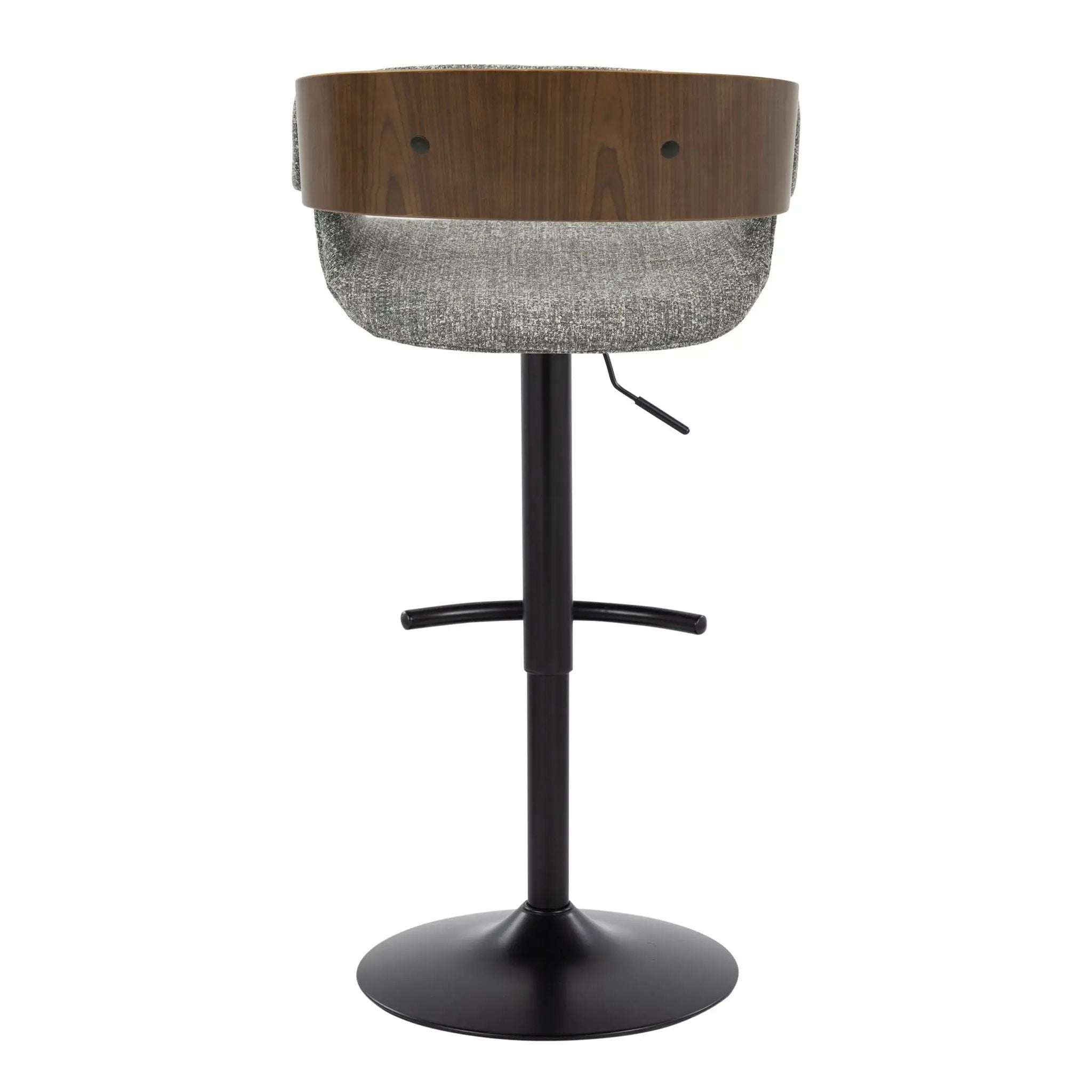 Elisa - Mid Century Modern Adjustable Barstool With Swivel & Rounded T Footrest (Set of 2) by Unique Piece Furniture
