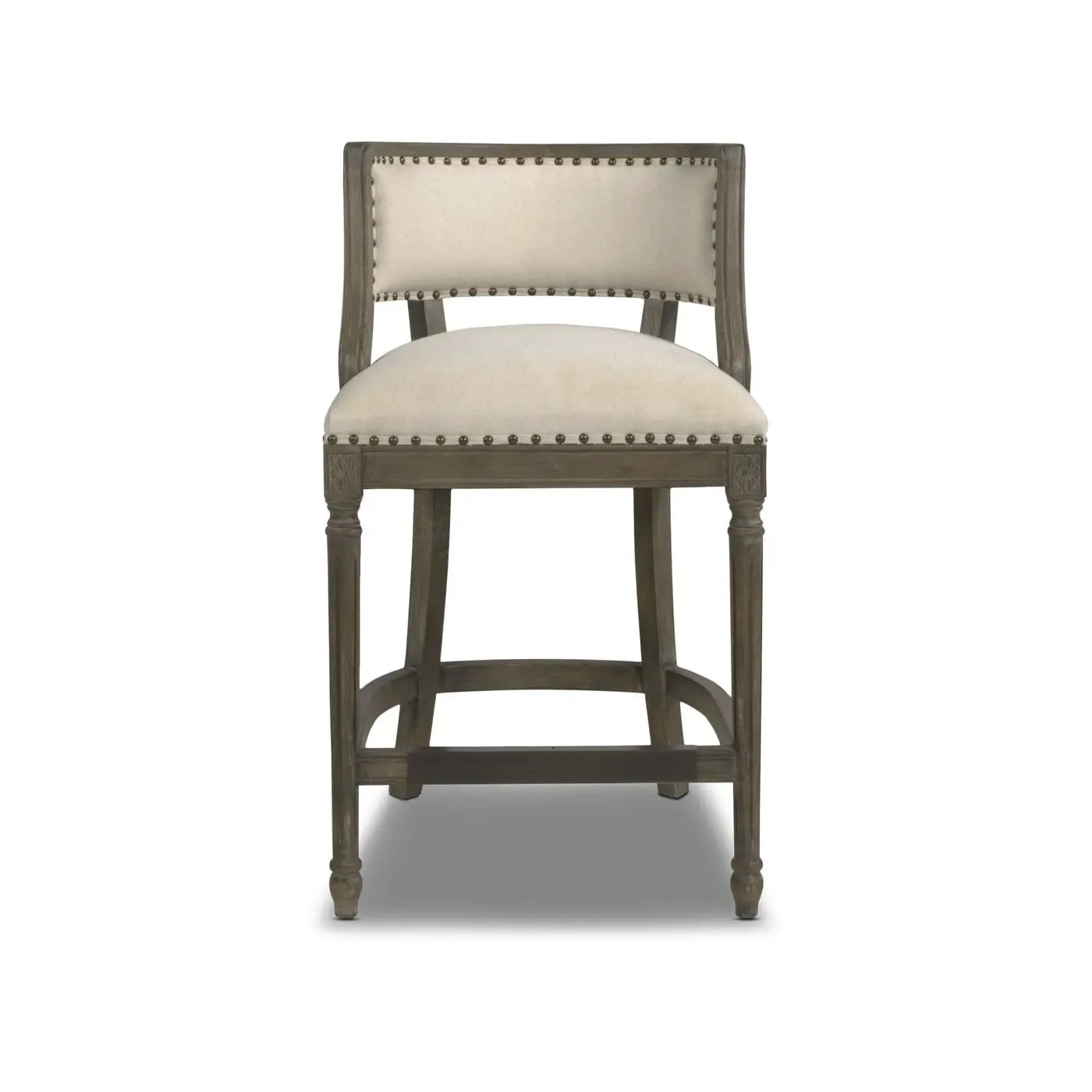 Paris - Farmhouse Counter Height Bar Stool With Backrest by HouseOfZazla