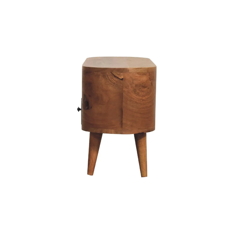 Modern Mini Rounded Entertainment Unit - Oak by HouseOfZazla