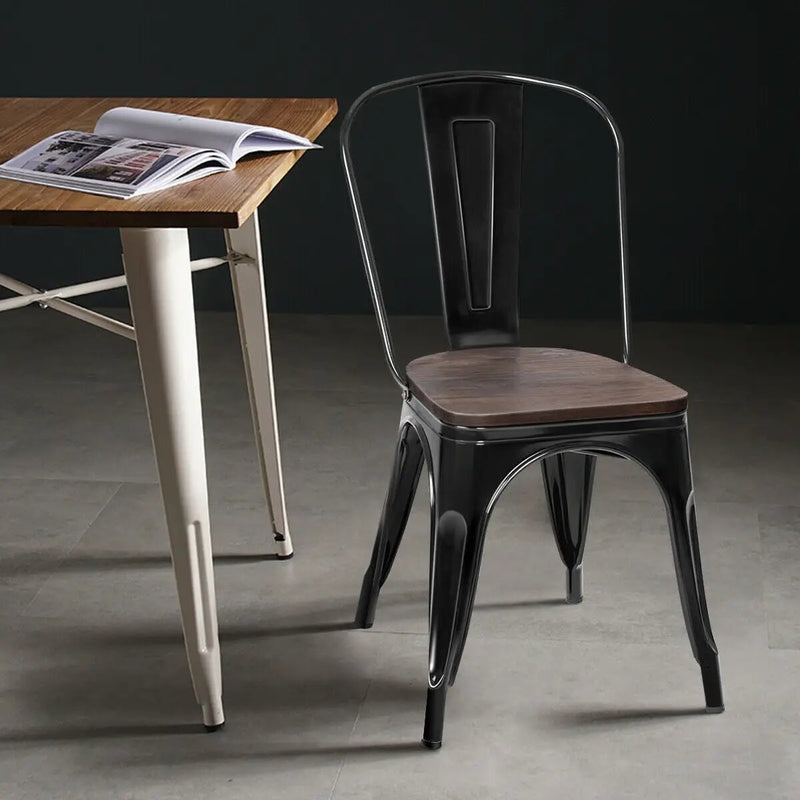 Windsor Dining Chairs Set of 4 Mid Century Rubber Wood Kitchen Chairs with Swivel Seat by DirectDeals
