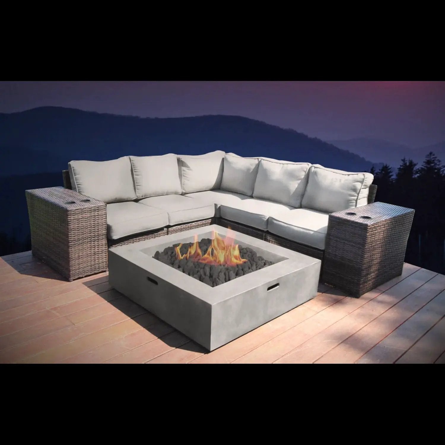 Modern Rattan Wicker Seating Group With Cushions by HouseOfZazla