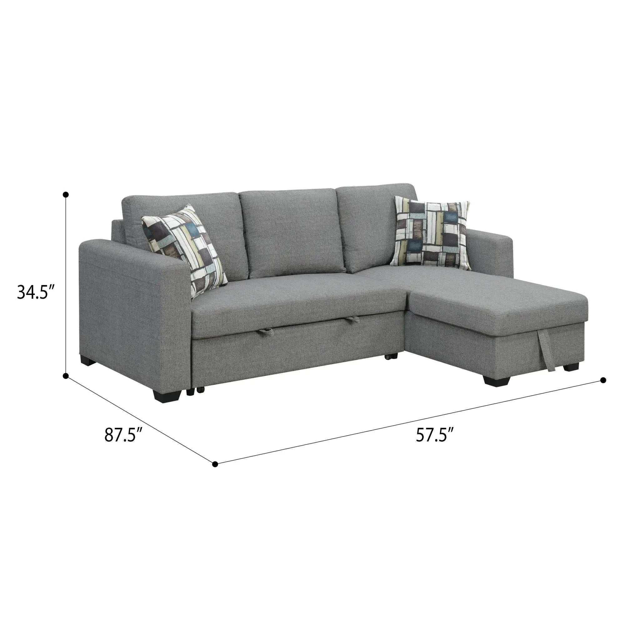 Pensole - Reversible Pop - Up Sleeper Sectional by HouseOfZazla