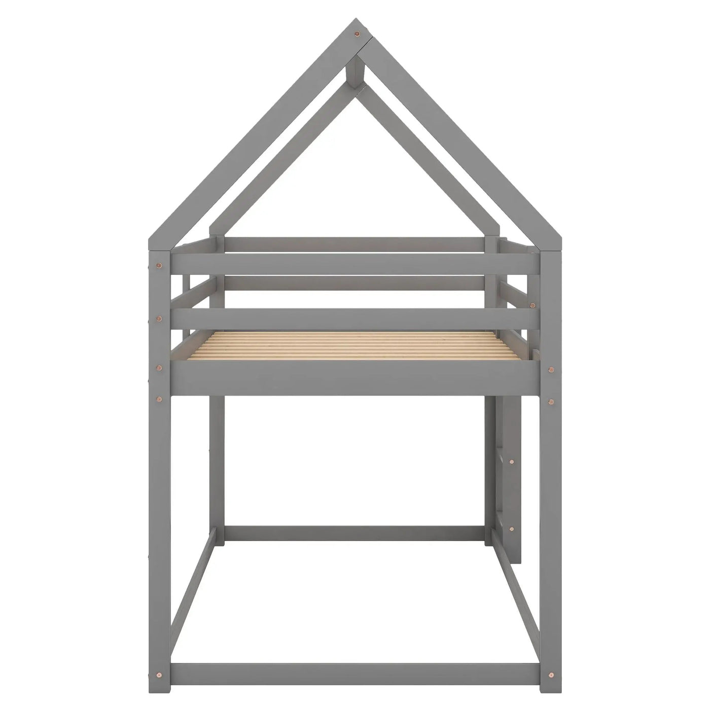 Low Bunk Bed With House Shaped Frame And Ladder by Unique Piece Furniture