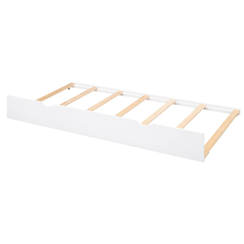 Storage Platform Bed With Pull Out Shelves, Trundle, And 2 Drawers by HouseOfZazla