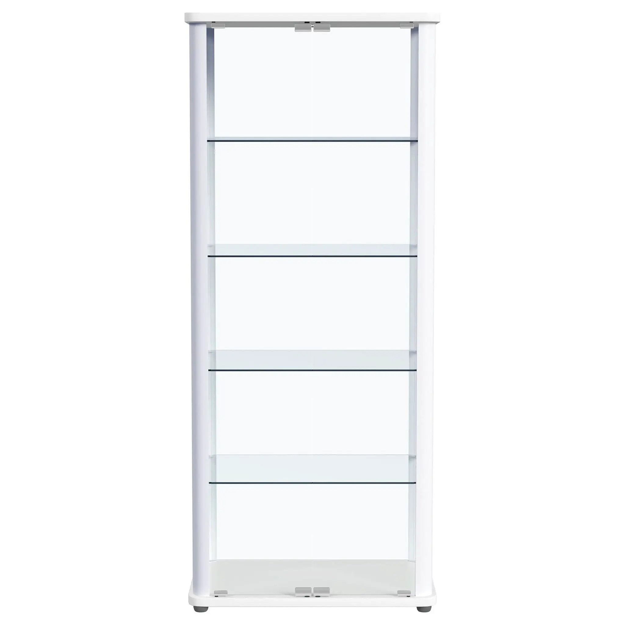 Aero 5-shelf Display Curio Cabinet with LED Lighting White by Unique Piece Furniture