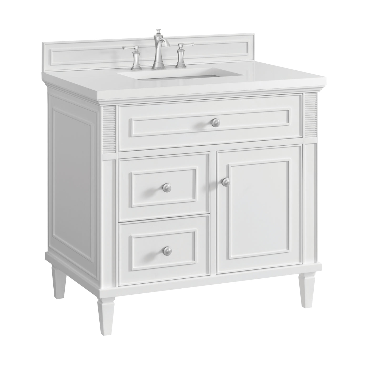 James Martin Lorelai 36" Single Bathroom Vanity, Bright White, view 18