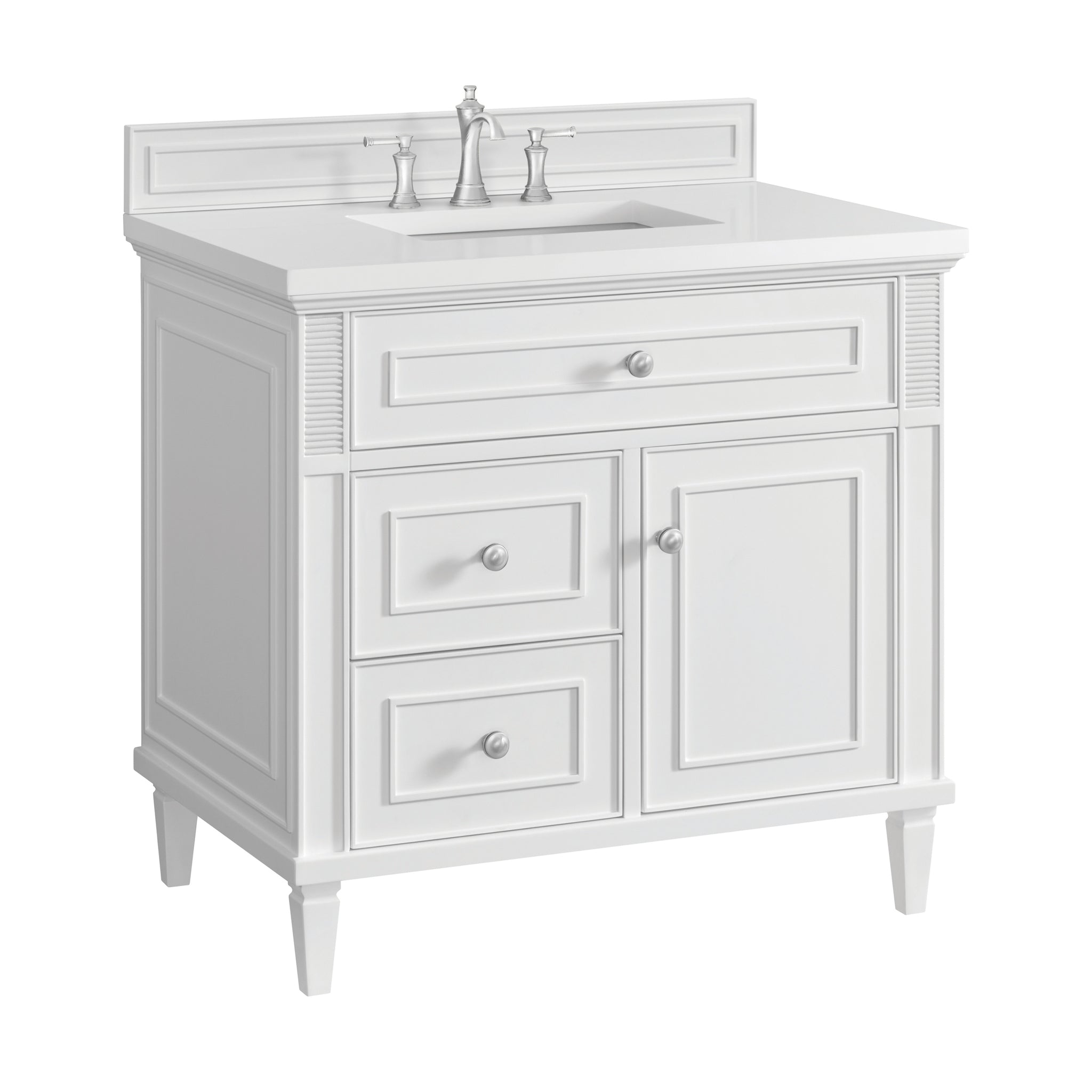 James Martin Lorelai 36" Single Bathroom Vanity, Bright White, view 18