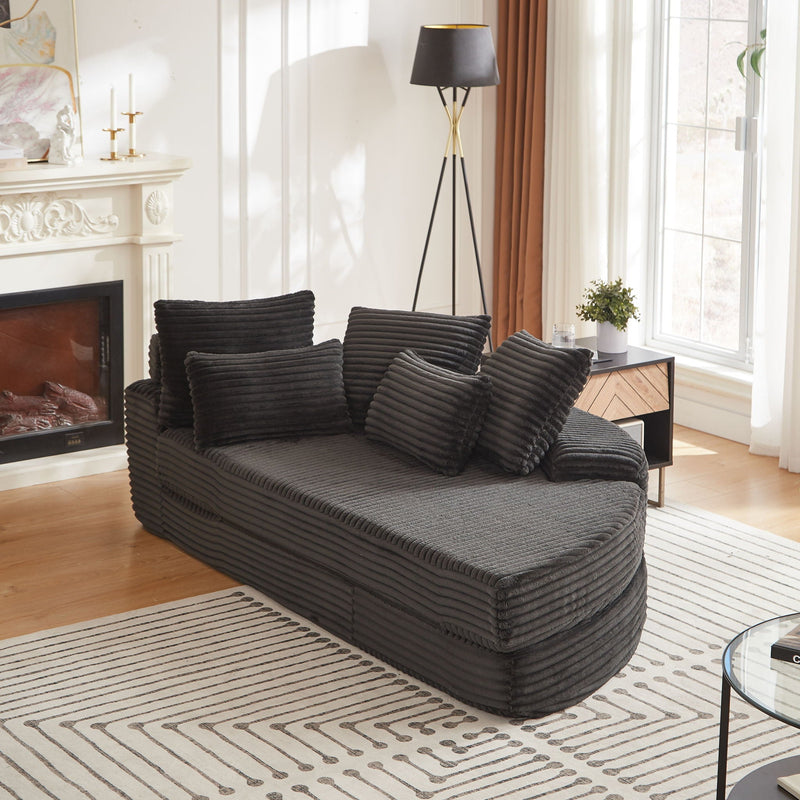 Semi Circular 2 In 1 Sofa Bed With Neck Pillow by HouseOfZazla
