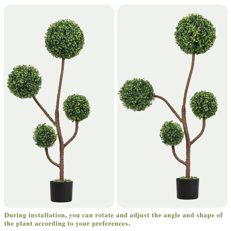 4ft Tall Artificial Boxwood Topiary Tree by HouseOfZazla