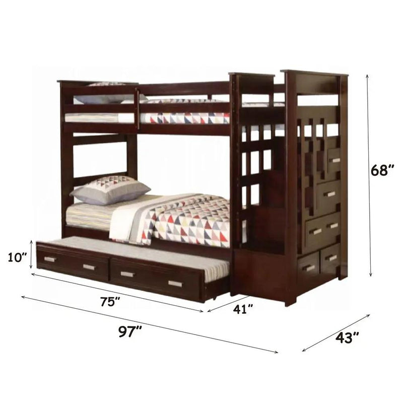 Allentown - Bunk Bed w/Storage Ladder & Trundle by Unique Piece Furniture