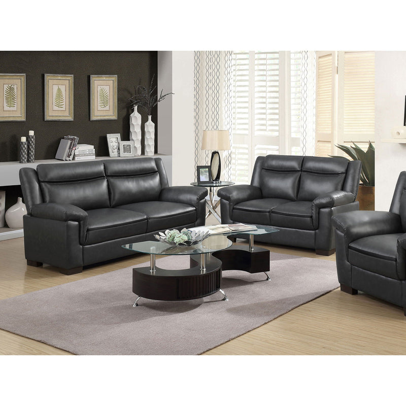 Borden - 2 Piece Living Room Set With Smooth Upholstery - Gray by HouseOfZazla